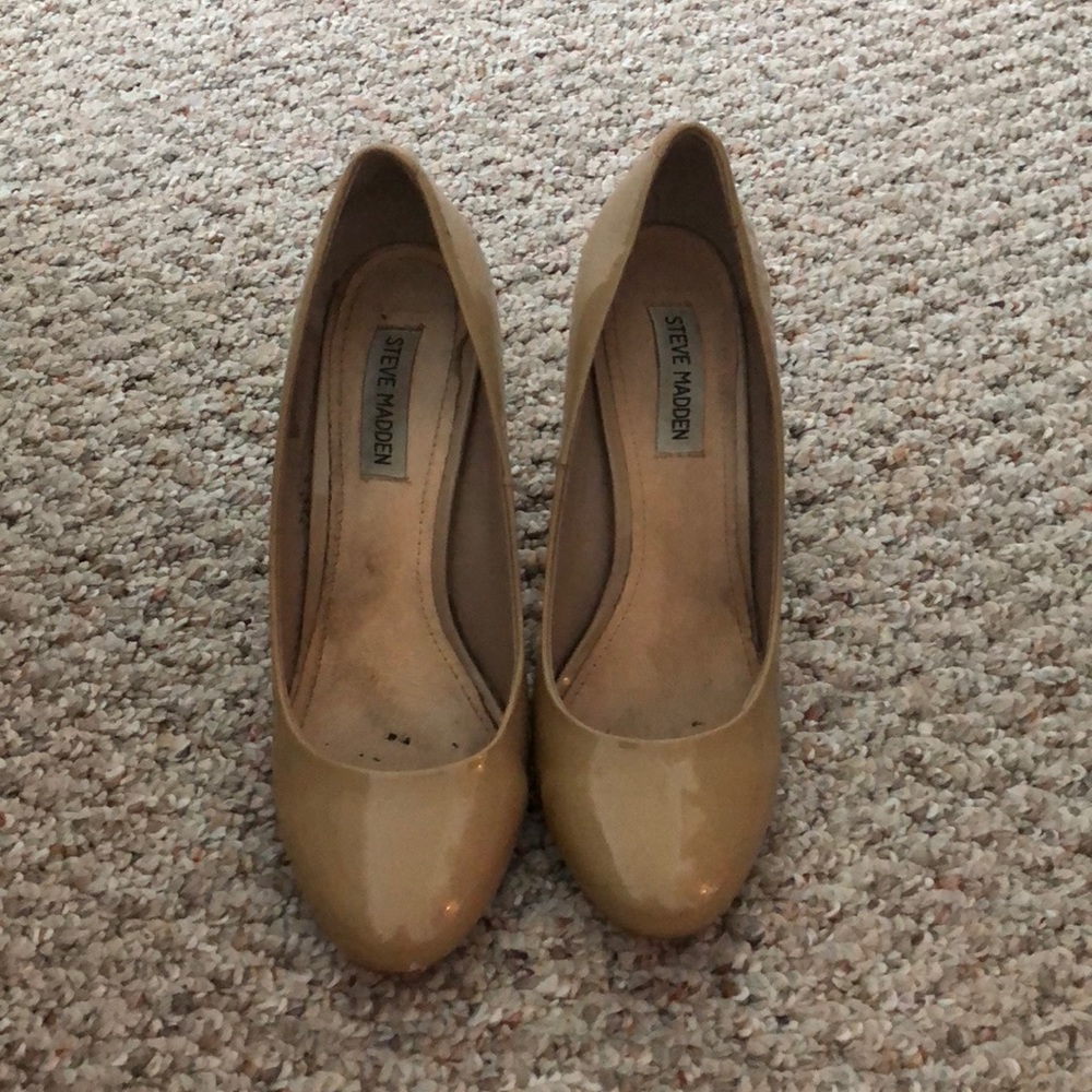 Steve Madden Patent Nude Heels